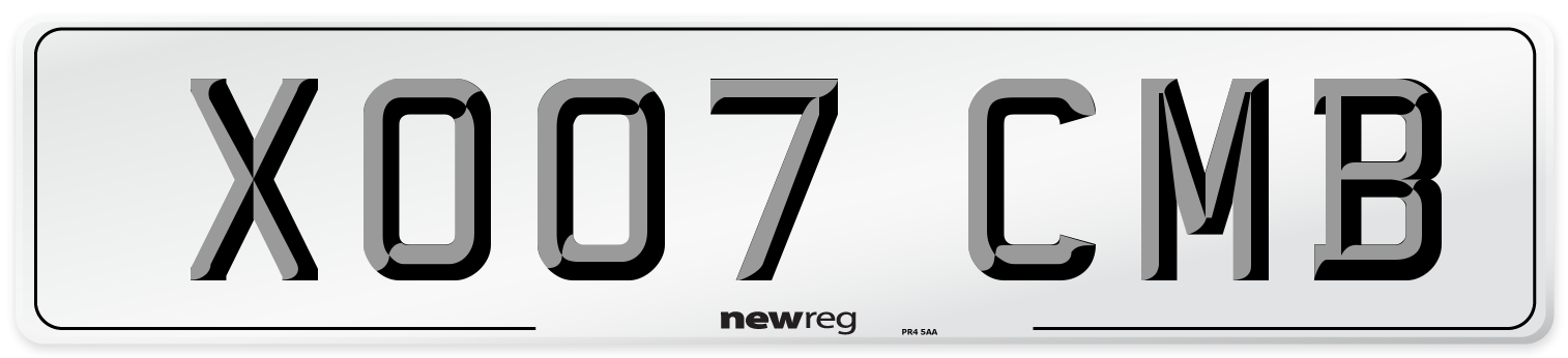 XO07 CMB Number Plate from New Reg